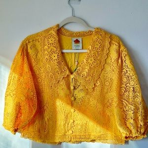 FARM RIO BLOUSE GUIPURE